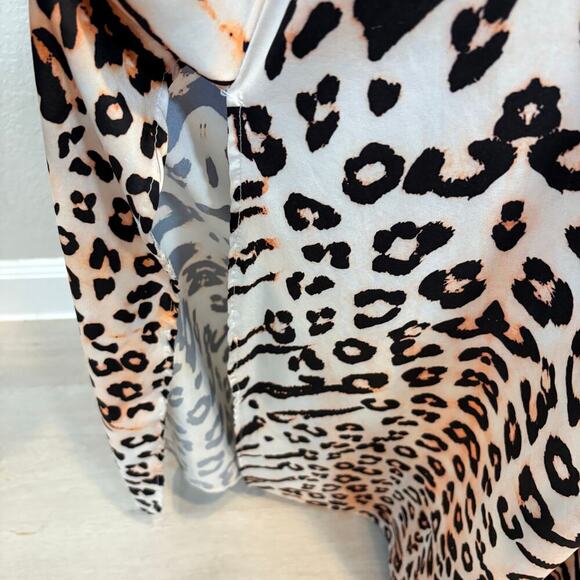 CBR Womens Maxi Dress Leopard Print SzXL Summer Spring Elegant Resort Beachfront - Picture 3 of 9